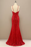 Navy Mermaid Lace Long Ball Dress