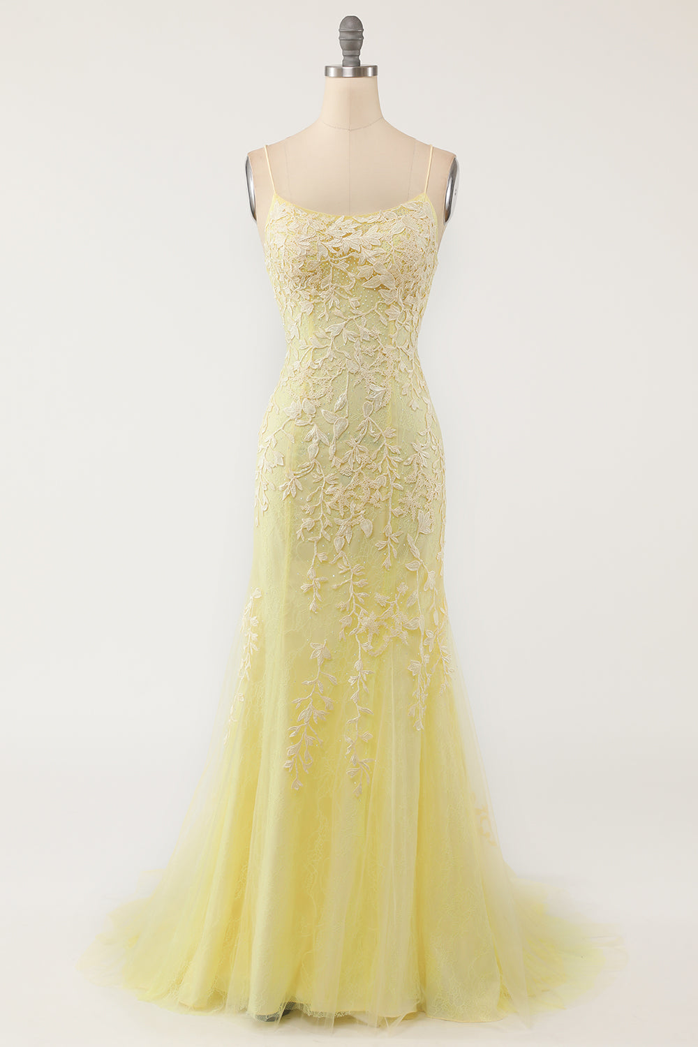 Spaghetti Straps Mermaid Ball Dress