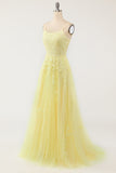 Purple Tulle Ball Dress with Appliques