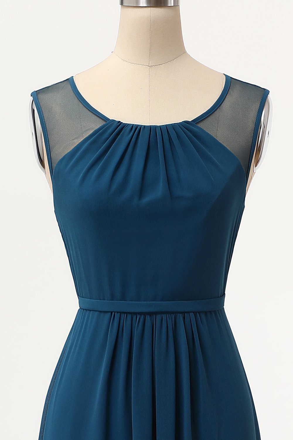 Simple Burgundy A-Line Long Bridesmaid Dress
