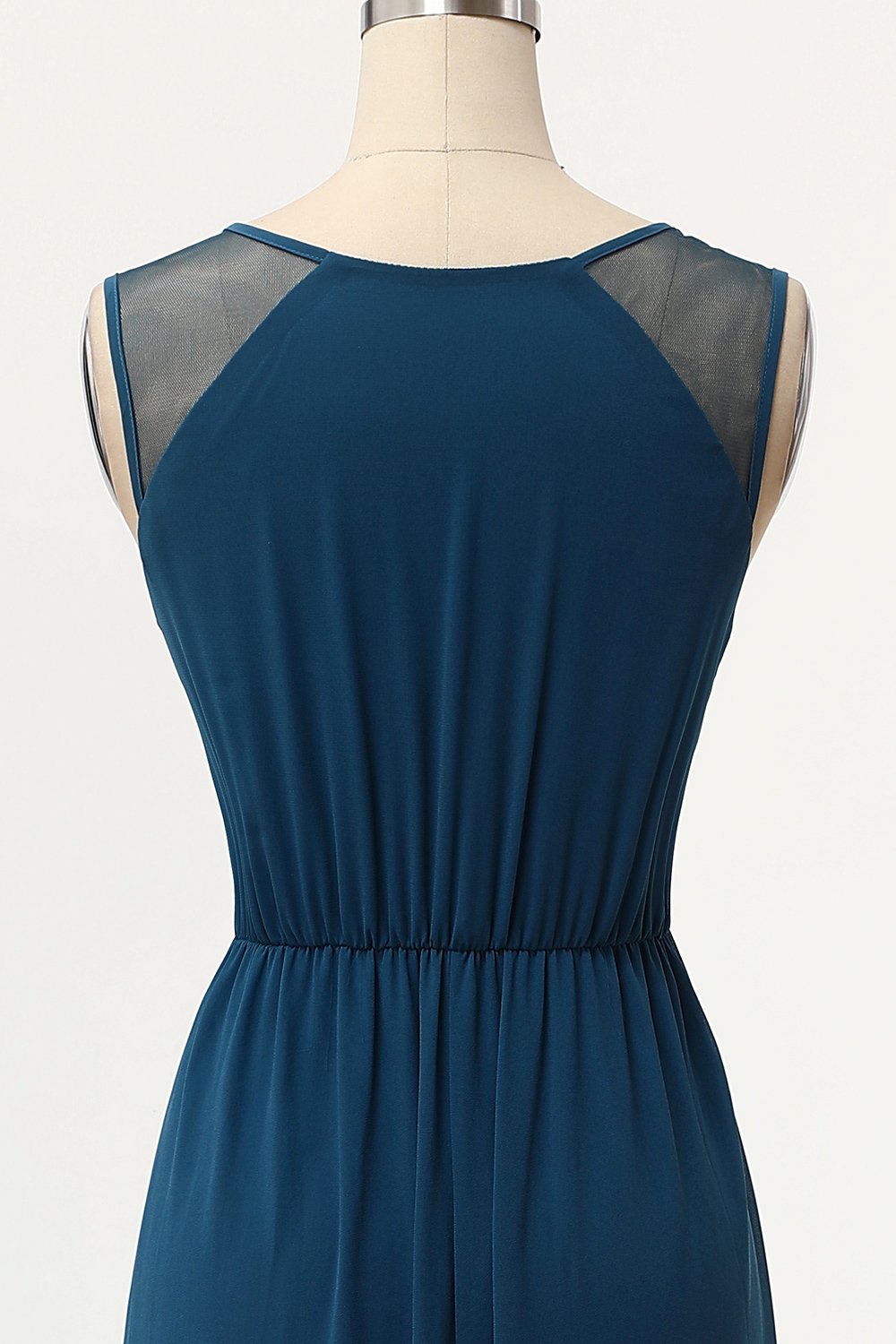 Simple Burgundy A-Line Long Bridesmaid Dress