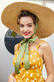 Yellow Polka Dots Vintage Dress