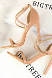 Black Buckle  Stiletto Heel Sandals Pumps