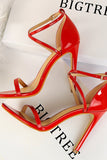 Black Buckle  Stiletto Heel Sandals Pumps