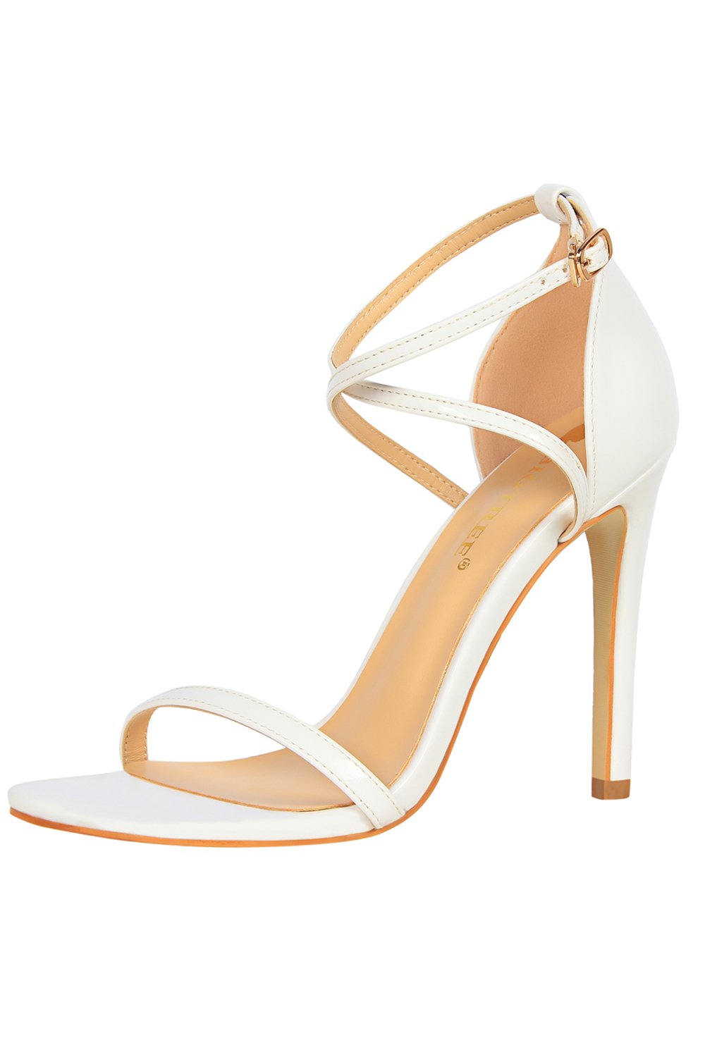 Black Buckle  Stiletto Heel Sandals Pumps
