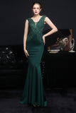 Blush Body-Hugging Mermaid Evening Gown