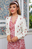 Hook Flower Hollow V-Neck Cardigan