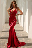 Mermaid V-Neck Simple Ball Dress