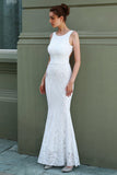 White Mermaid Formal Ball Dress