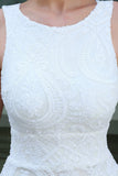 White Mermaid Formal Ball Dress
