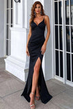 Black Mermaid Split Long Evening Formal Dress