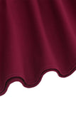 Sweetheart Burgundy Cocktail Party Dress