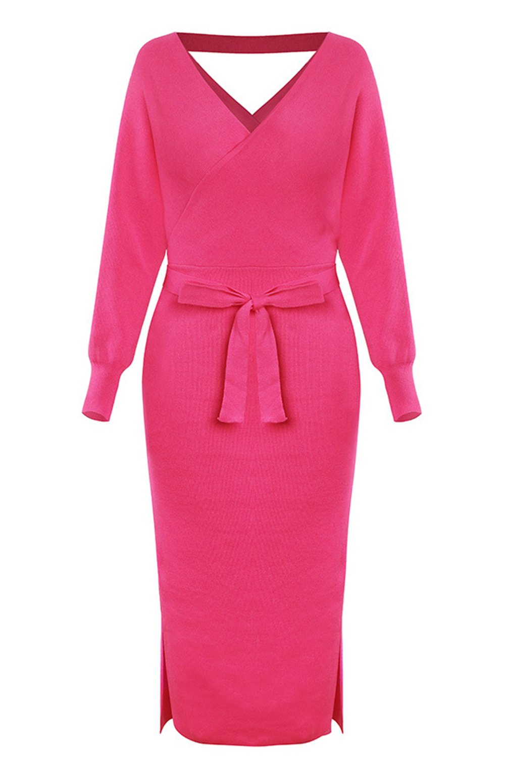 Black Knitted Bodycon Dress