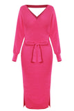 Black Knitted Bodycon Dress