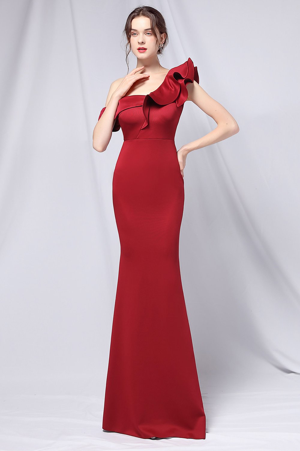One-Shoulder Simple Ball Dress