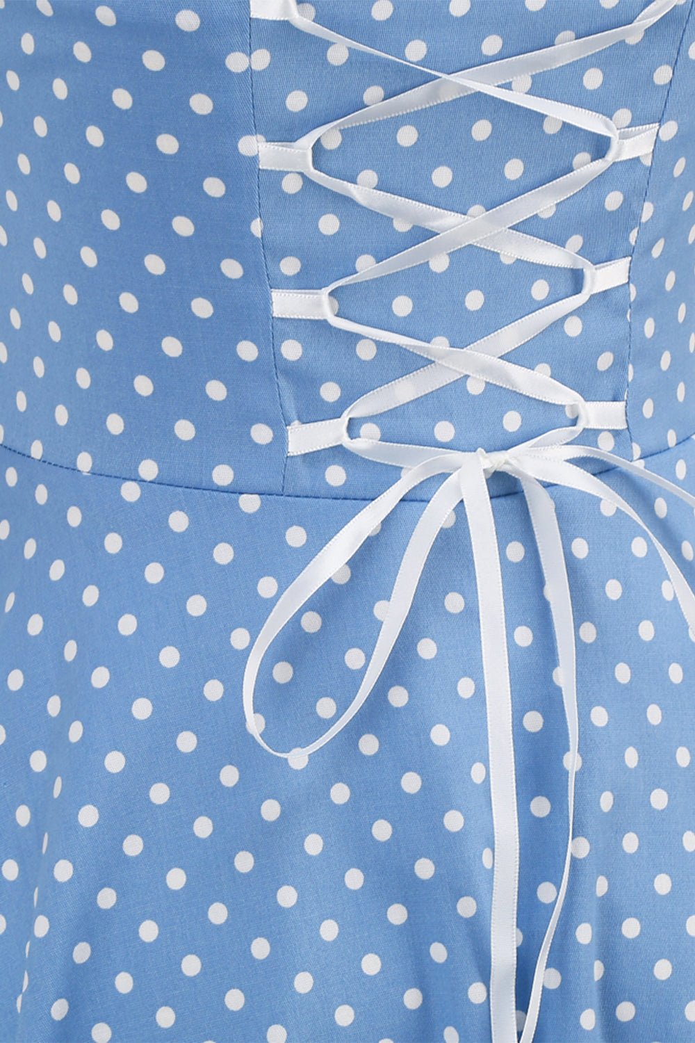 Retro Polka Dots Halter Open Back Dress