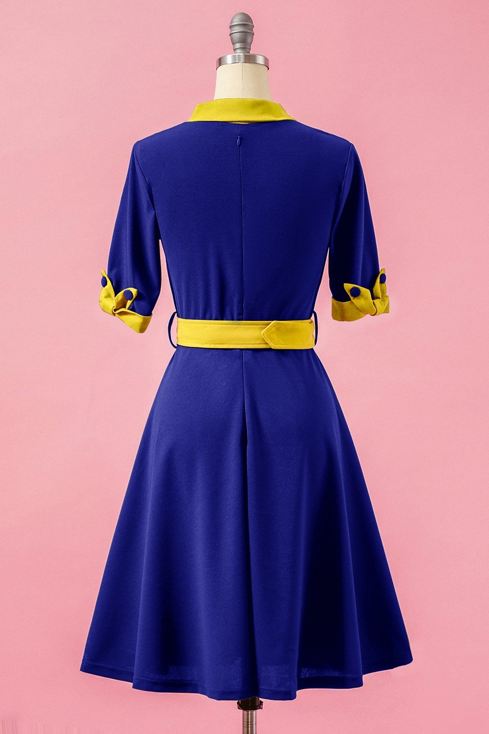 Green V Neck Swing Party Dress