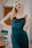 Burgundy Simple Long Bridesmaid Dress