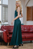 Burgundy Simple Long Bridesmaid Dress