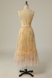 Princess A Line Sweetheart Light Purple Long Ball Dress with Embroidery