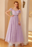 Purple A-Line Ball Dress (Belt not included)
