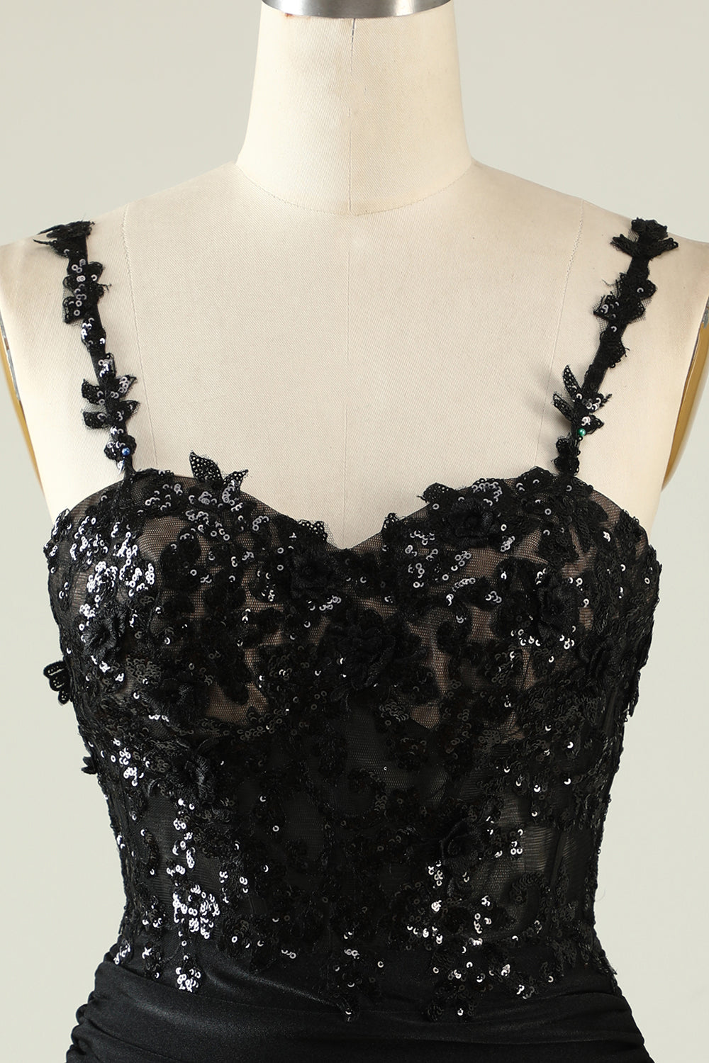 Sparkly Spaghetti Straps Sequins Cocktail Dress