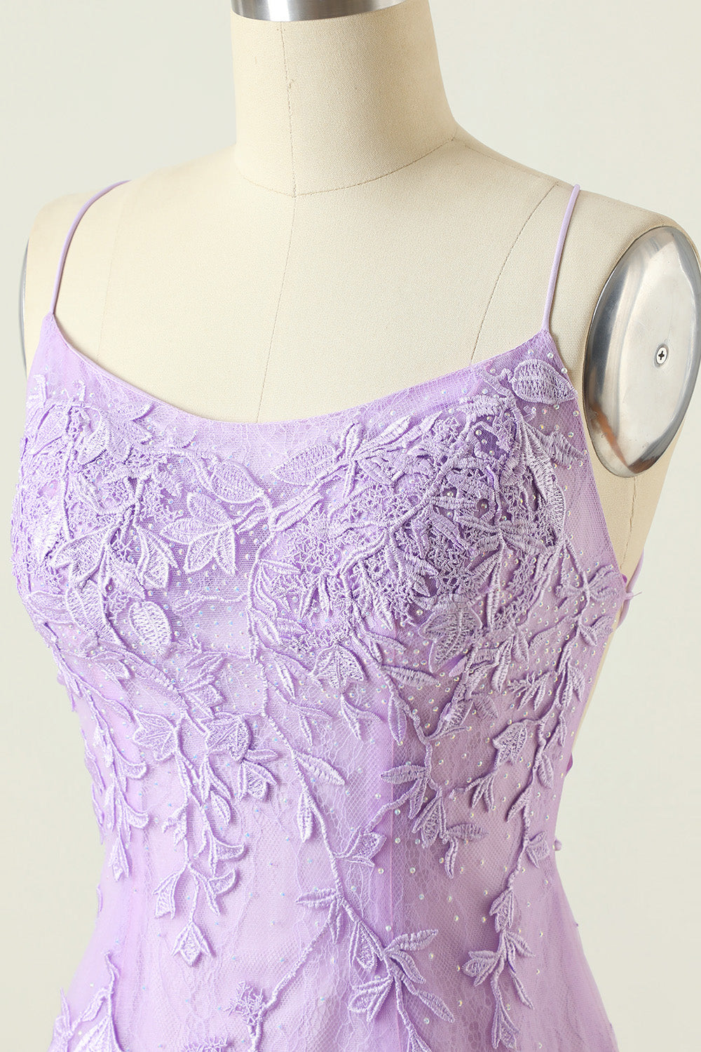 Purple Backless Bodycon Cocktail Party Dress With Appliques