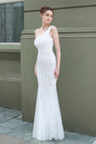 Mermaid One-Shoulder Ball Dress with Appliques