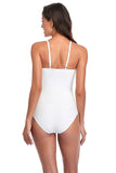 Halter Open Back One-Piece Swimwear