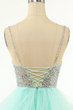 Pink Beaded Short Tulle Dress