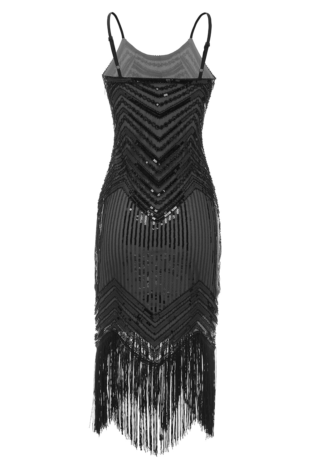 Bodycon Black Silver Sequins 1920s Dress