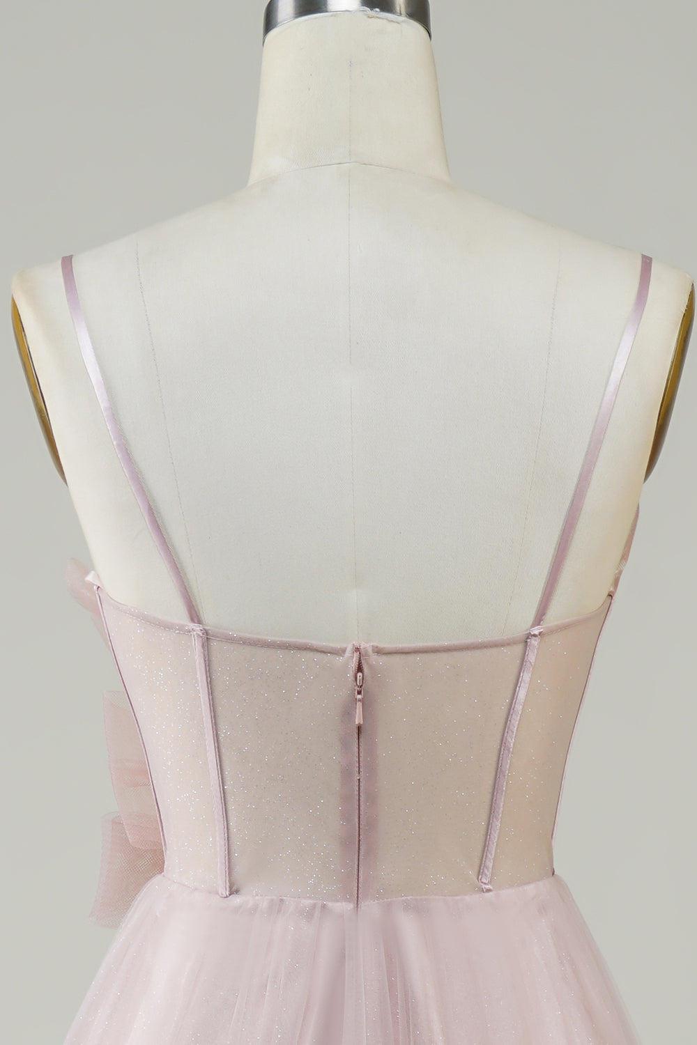 Blush A-Line Corset Long Tulle Ball Dress with Appliques