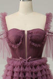 Mavue A Line Sweetheart Long Ball Dress