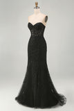 Purple Sweetheart Neck Mermaid Ball Dress With Appliques