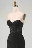 Purple Sweetheart Neck Mermaid Ball Dress With Appliques