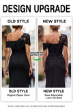 Mermaid Black Asymmetrical Mother of the Bride Dress with Appliques