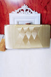 Golden Glitter Evening Clutch Bag With Tassel