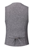 Grey Double Breasted 3 Pieces Men's Suit