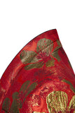 Red Jacquard 2 Pieces Shawl Lapel Men's Suits