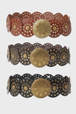 Boho Western Cowgirl Wide Hollow Disc Belt