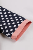 Navy Pink Polka Dot Pinup 1950s Dress