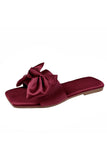 Women's Pink Slippers with Bowknot