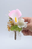 Pink Men Boutonniere for Prom Wedding Party