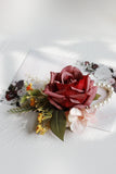 Elegant Blush Prom Wrist Corsage and Men‘s Boutonniere For Wedding Party