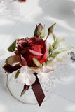 Elegant Blush Prom Wrist Corsage and Men‘s Boutonniere For Wedding Party