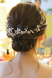 Pearl Hair Vine Gold Crystal Flower Bridal Hair Accessories