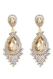 Bride's Alloy Rhinestone Tear Drop Shaped Champagne Earrings (1pair )