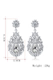 White Crystal Bridal Wedding Earrings