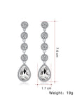 Bridal White Clear Crystal Wedding Earrings