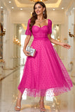 Pink A Line Maxi Ball Dress With Lace